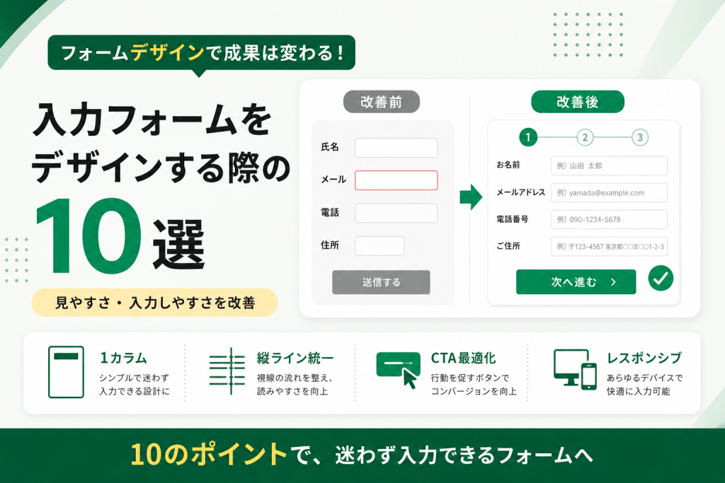 入力フォームをデザインする際のポイント10選